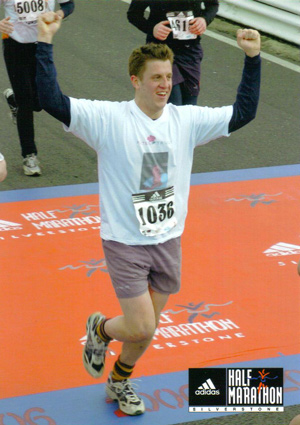 James Hackett running Marathon